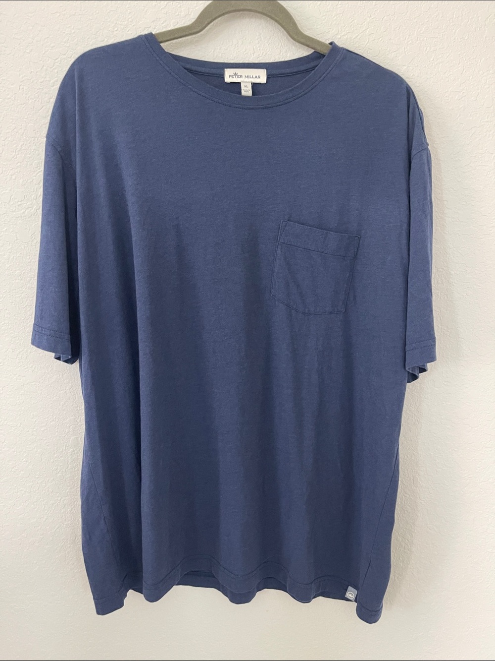 Peter Millar Men’s XL Blue Cotton Modal Pocket T-Shirt Short Sleeve Luxury Tee